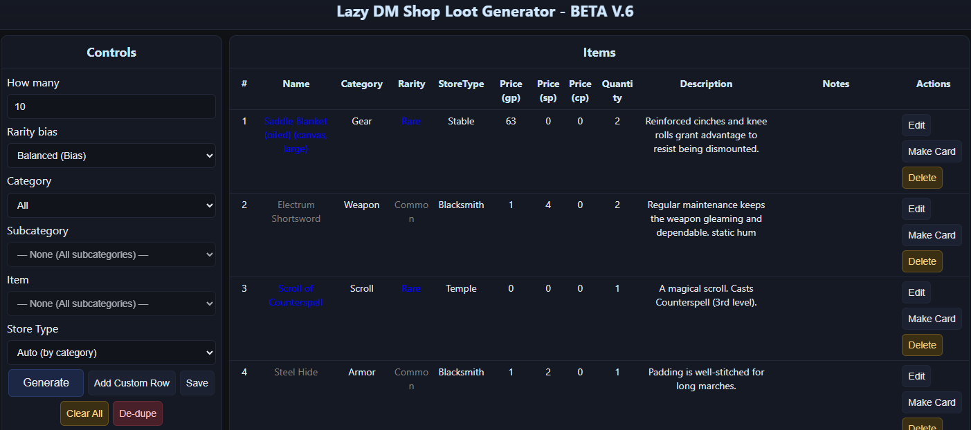 LootGen interface preview (placeholder)